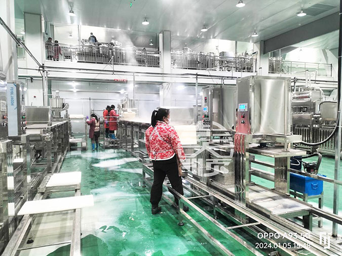 彭大順大型干豆腐生產(chǎn)線(xiàn)設(shè)備實(shí)際生產(chǎn)案例